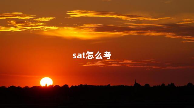 sat怎么考