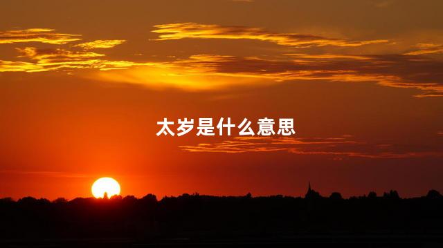 太岁是什么意思