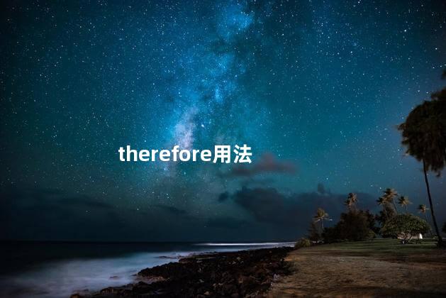 therefore用法