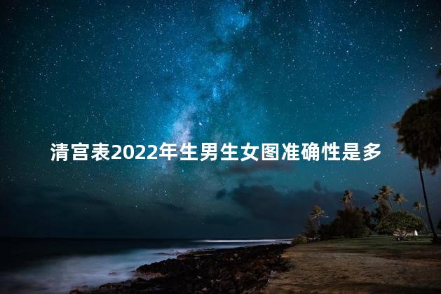 清宫表2022年生男生女图准确性是多少2020