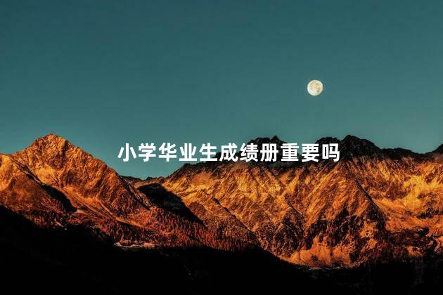 小学华业生成绩册重要吗