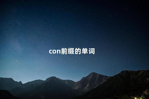 con前缀的单词