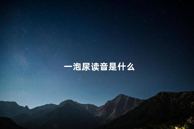 一泡尿读音是什么