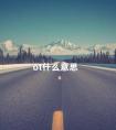 ot什么意思 网络OT是什么意思