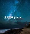 是真的吗 pm2.5