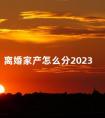 离婚家产怎么分2023