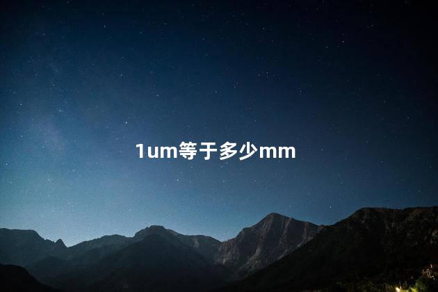 1um等于多少mm