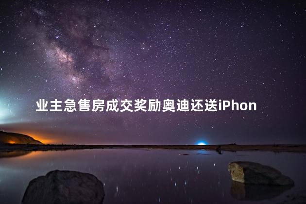 业主急售房成交奖励奥迪还送iPhone