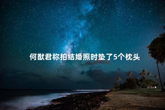 何猷君称拍结婚照时垫了5个枕头