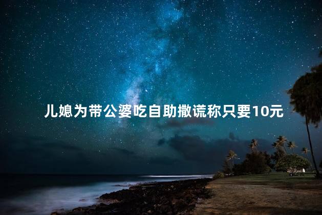 儿媳为带公婆吃自助撒谎称只要10元