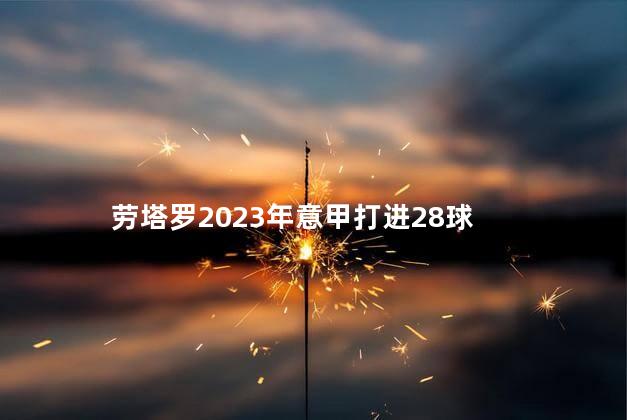 劳塔罗2023年意甲打进28球