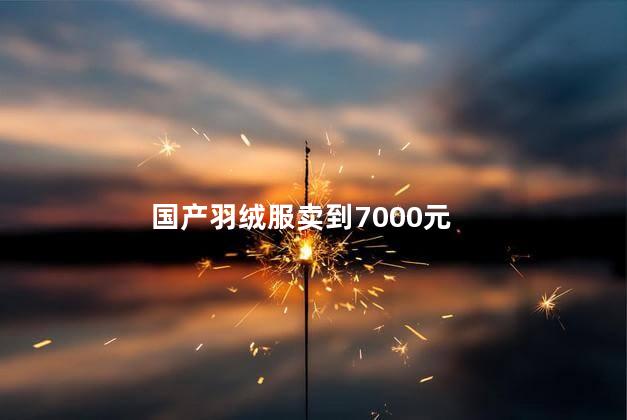 国产羽绒服卖到7000元