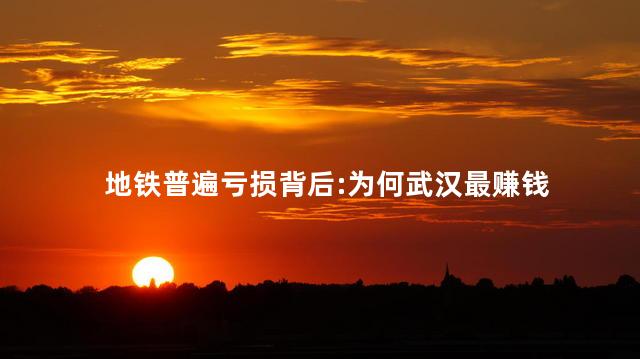 地铁普遍亏损背后:为何武汉最赚钱