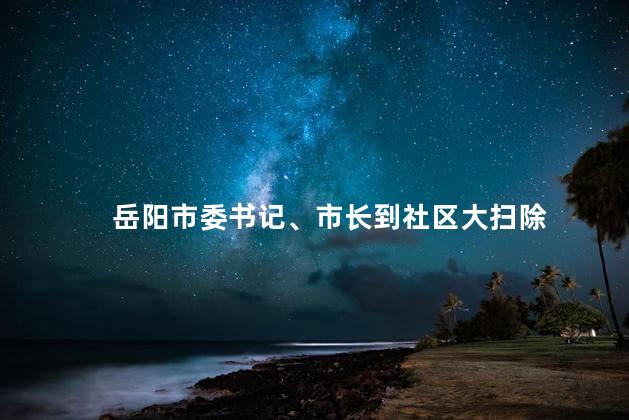 岳阳市委书记、市长到社区大扫除