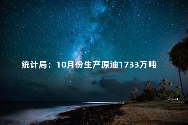 统计局：10月份生产原油1733万吨