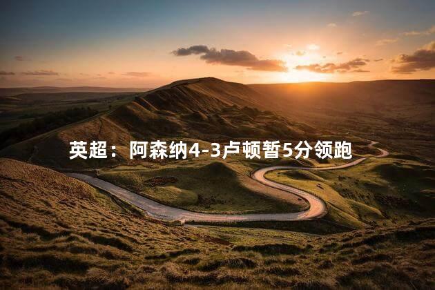 英超：阿森纳4-3卢顿暂5分领跑