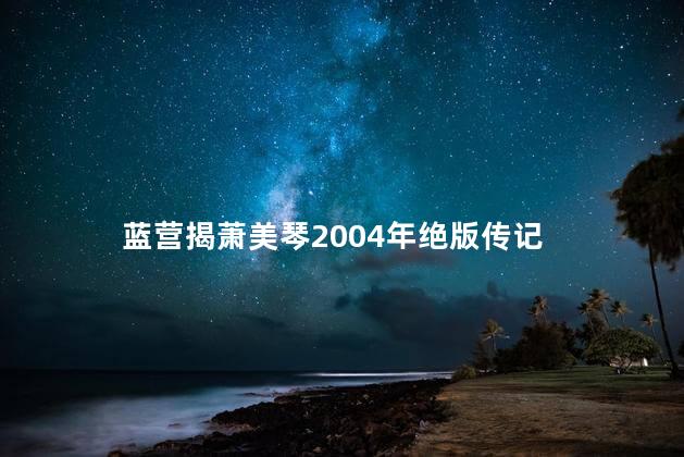 蓝营揭萧美琴2004年绝版传记